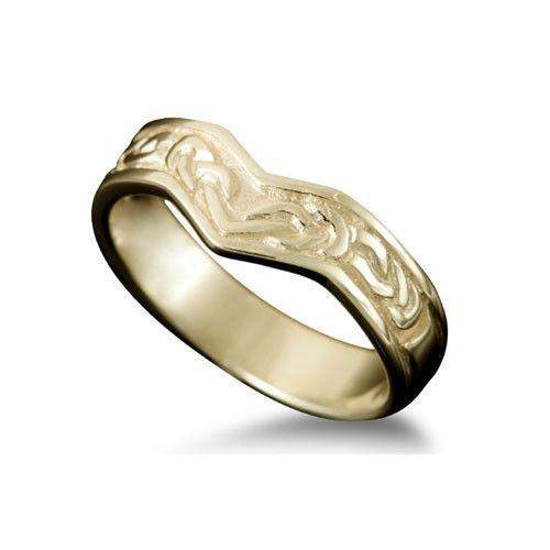 Celtic Ring in Silver, Gold, Platinum - Shetland - R149-Ogham Jewellery