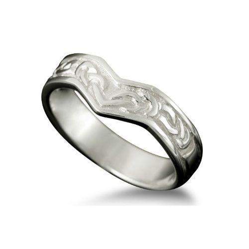 Celtic Ring in Silver, Gold, Platinum - Shetland - R149-Ogham Jewellery