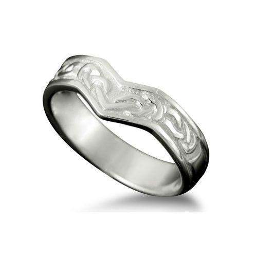 Celtic Ring in Silver, Gold, Platinum - Shetland - R149-Ogham Jewellery