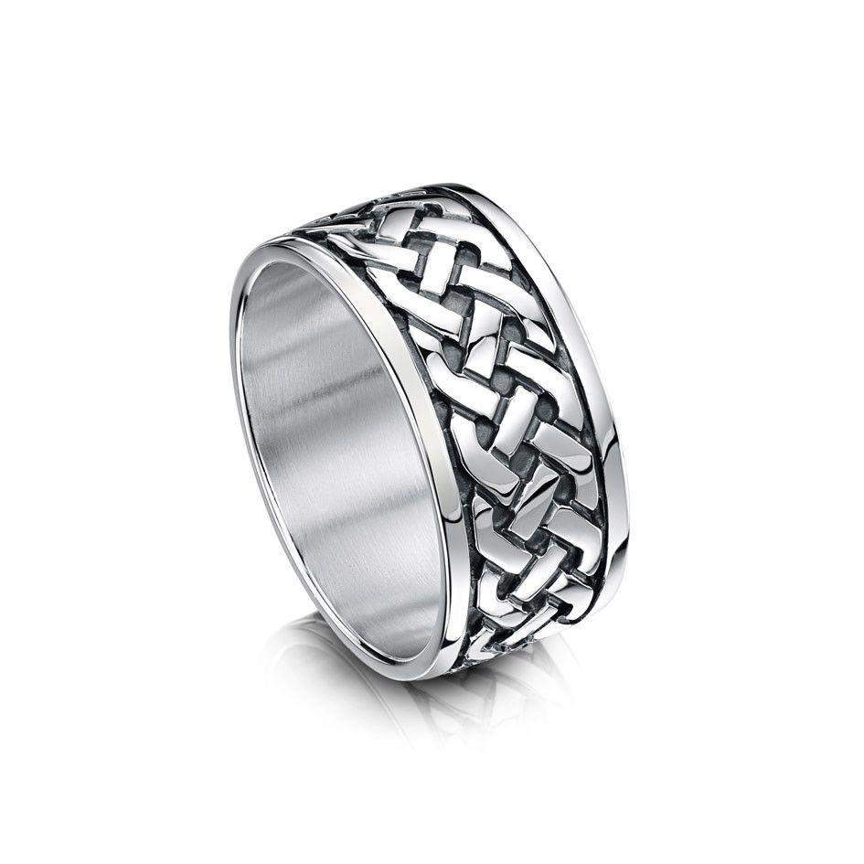 Stainless steel celtic ring deals