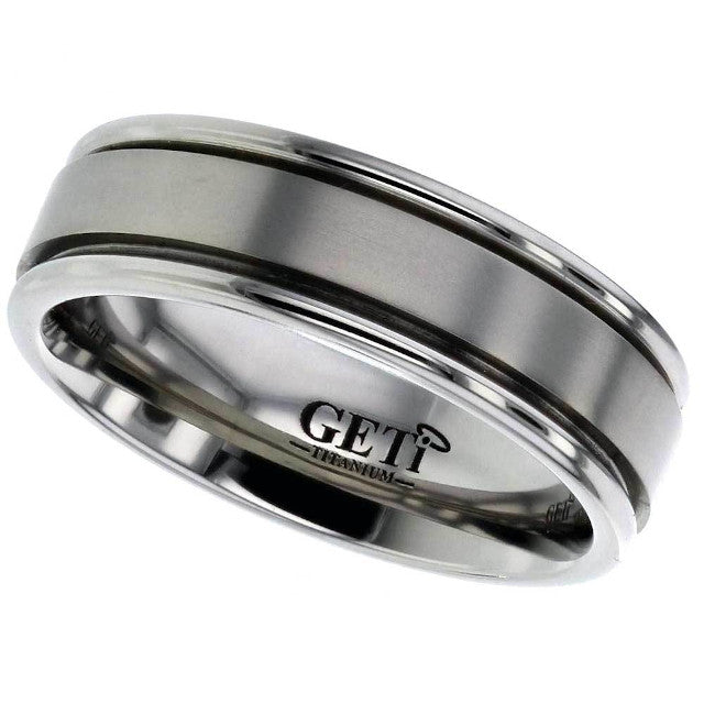 Twin Edge Titanium Ring - 2217