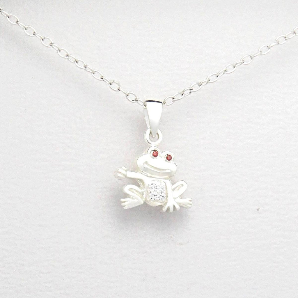 Children's Sterling Silver Pendant With a little Frog.-Ogham Jewellery