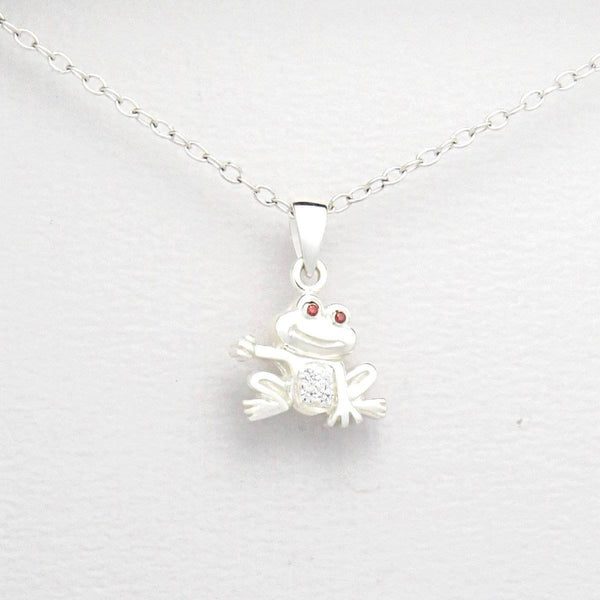 Silver on sale frog pendant