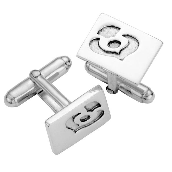 Silver Minimal Thistle Cufflinks - CL006