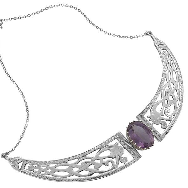 Cridhe Sterling Silver Ornate Interlace Collaret - CR005 Celtic Art