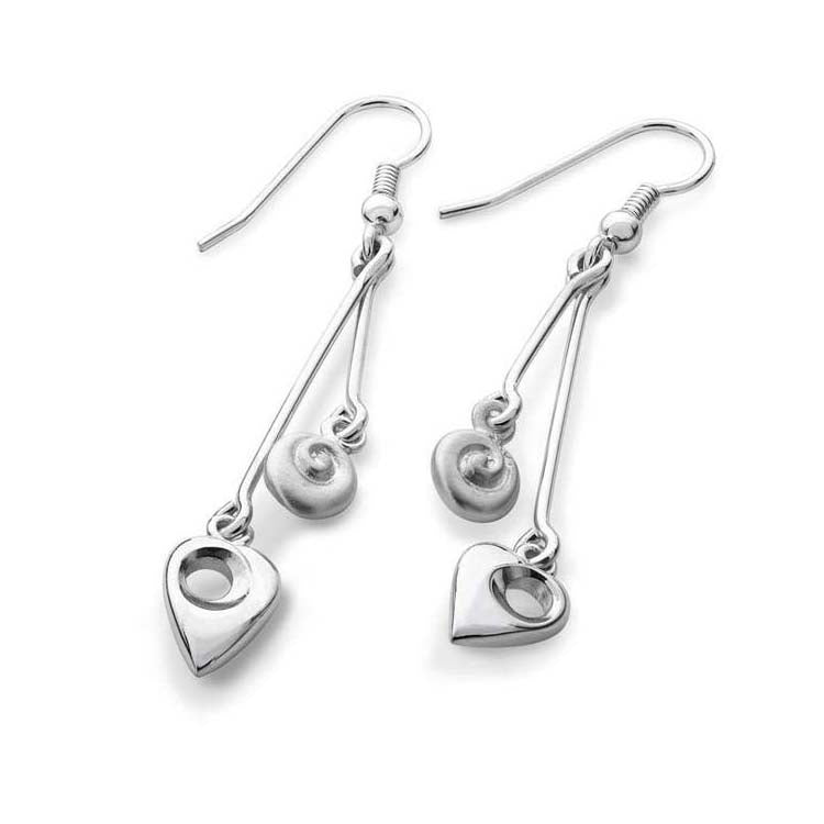 Crest Sterling Silver or 9ct Yellow Gold Drop Earrings - 13117/23117