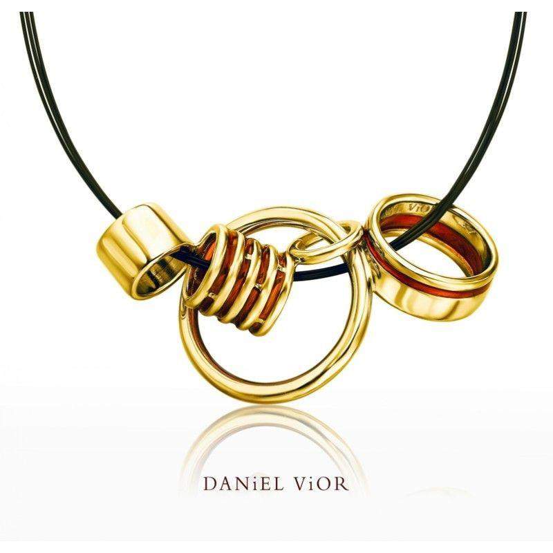 Daniel Vior Anelles Red Enamel Necklace - 766840-Ogham Jewellery