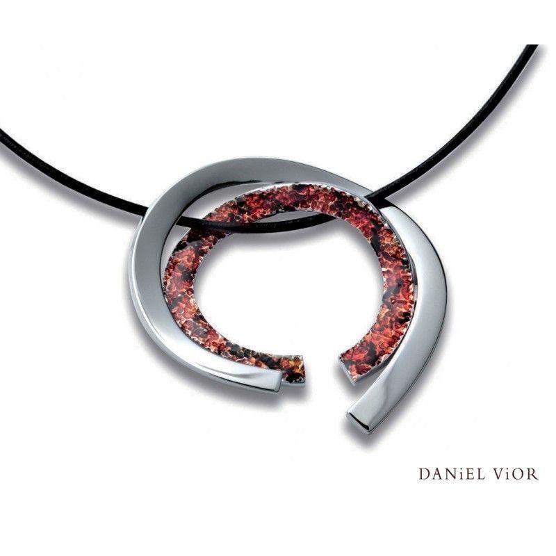 Daniel Vior Cinxi Green Or Red Enamel Necklace - 765964-Ogham Jewellery