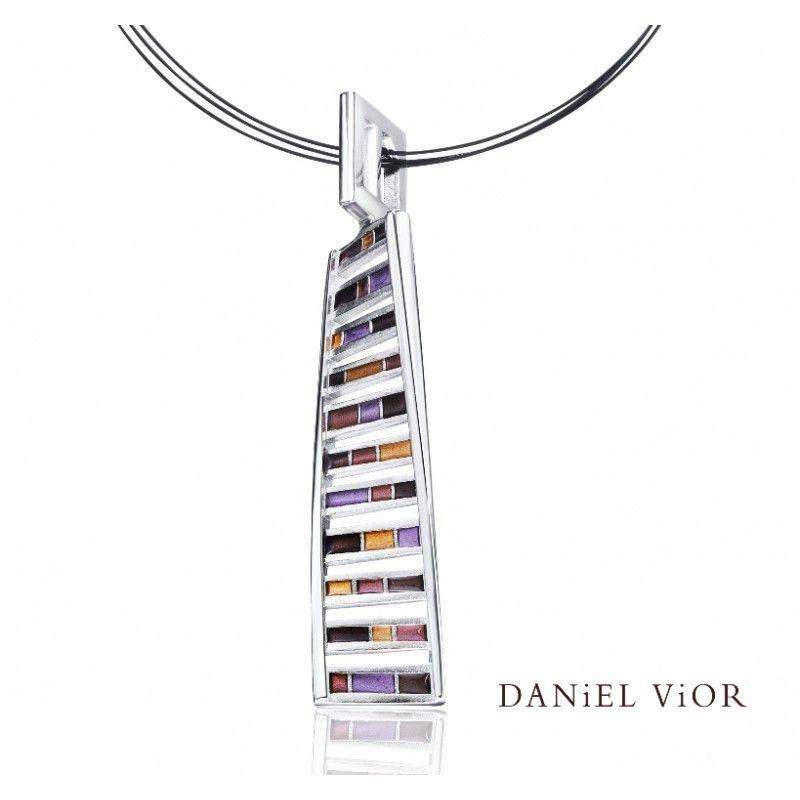 Daniel Vior DNA Green Enamel Necklace - 766641-Ogham Jewellery