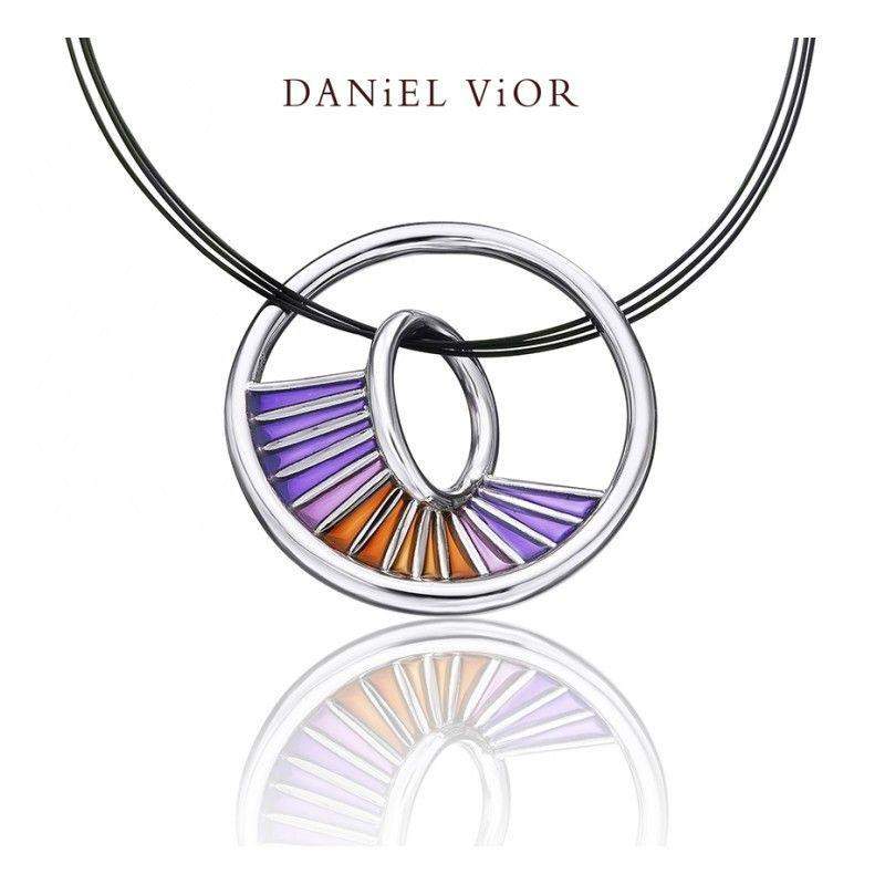 Daniel Vior Equinox Red Enamel Necklace - 766770-Ogham Jewellery
