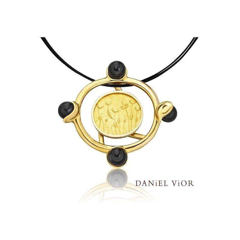Daniel Vior Lunari Onyx And Pearl Enamel Necklaces - 766612-Ogham Jewellery