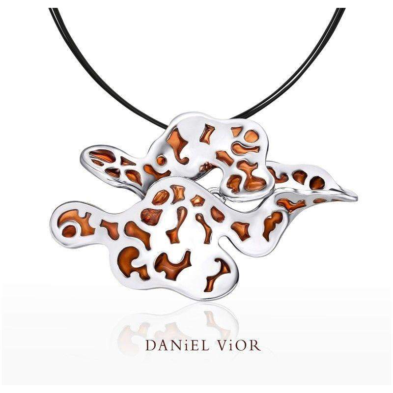 Daniel Vior Nuvol Blue Enamel Necklace - 766680-Ogham Jewellery