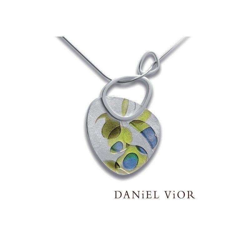 Daniel Vior Psicodelia Green/Blue Enamel Necklace - 765560-Ogham Jewellery