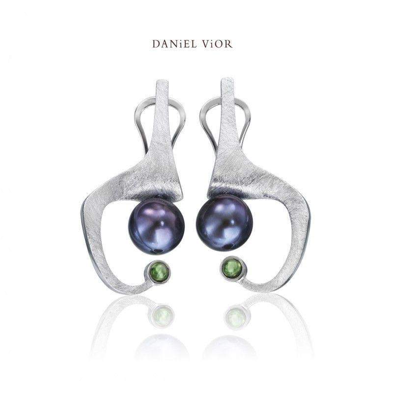 Daniel Vior Silver Designer Earrings - Ancyla - 736461-Ogham Jewellery