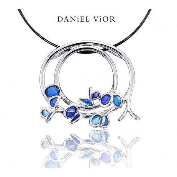 Daniel Vior Silver &amp; Enamel Designer Necklace - Branca-Ogham Jewellery