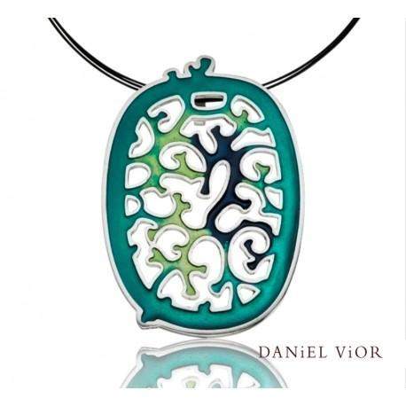 Daniel Vior Silver & Enamel Designer Necklace - Mimetic-Ogham Jewellery