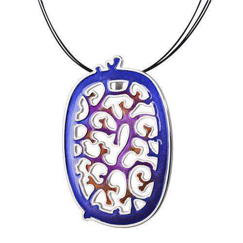 Daniel Vior Silver &amp; Enamel Designer Necklace - Mimetic-Ogham Jewellery