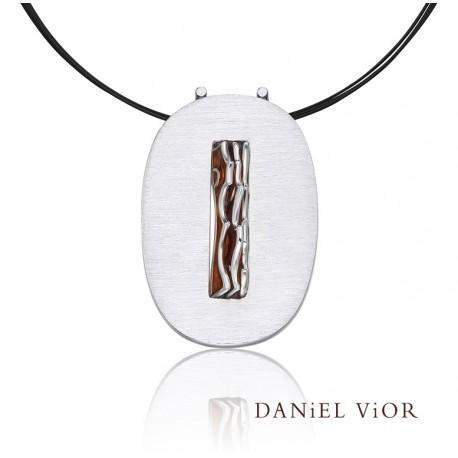 Daniel Vior Silver &amp; Enamel Designer Necklace - Sons-Ogham Jewellery