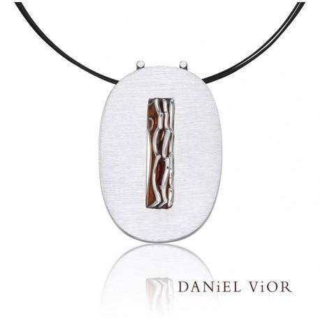 Daniel Vior Silver & Enamel Designer Necklace - Sons-Ogham Jewellery