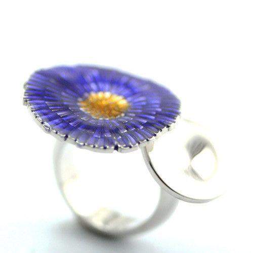 Daniel Vior Silver &amp; Enamel Designer Ring - Basia-Ogham Jewellery