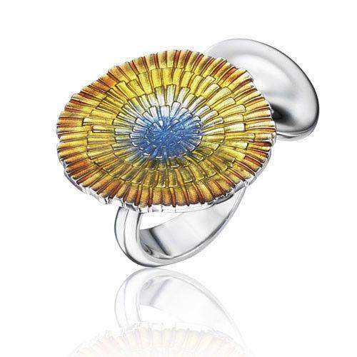 Daniel Vior Silver & Enamel Designer Ring - Basia-Ogham Jewellery