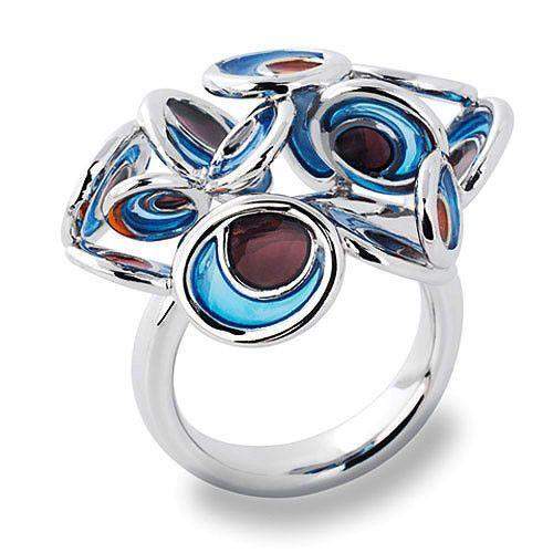 Daniel Vior Silver & Enamel Designer Ring - Opuntia-Ogham Jewellery