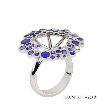 Daniel Vior Silver &amp; Enamel Designer Ring - Umbela -716411-Ogham Jewellery