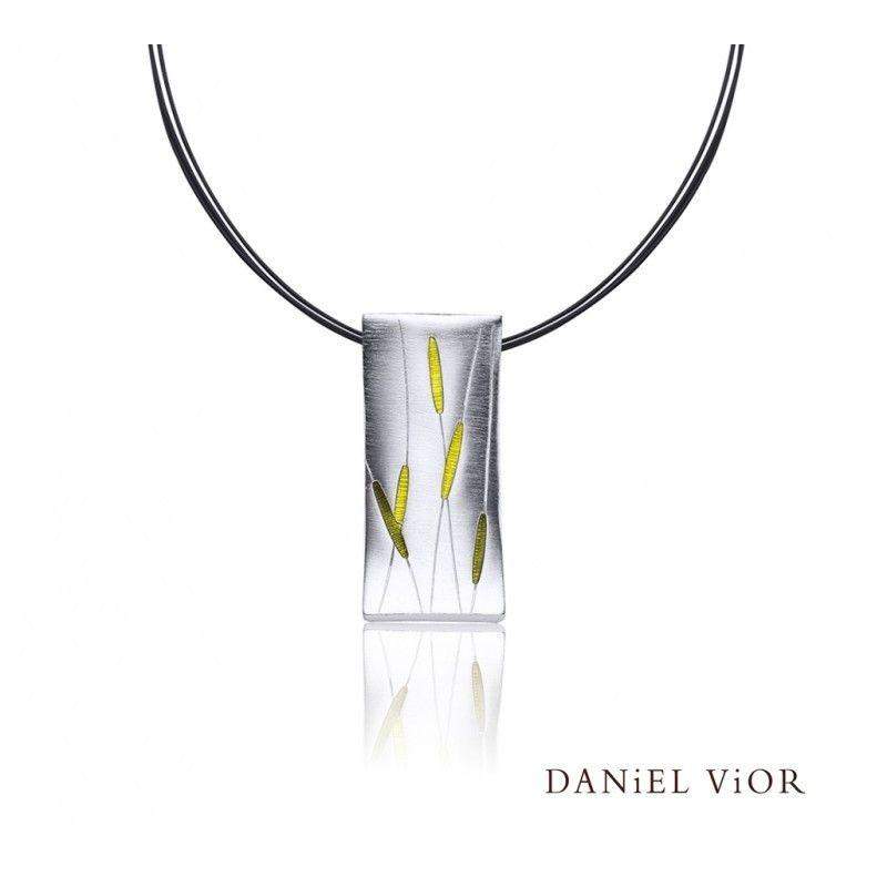 Daniel Vior Talio Green Enamel Necklace - 764826-Ogham Jewellery