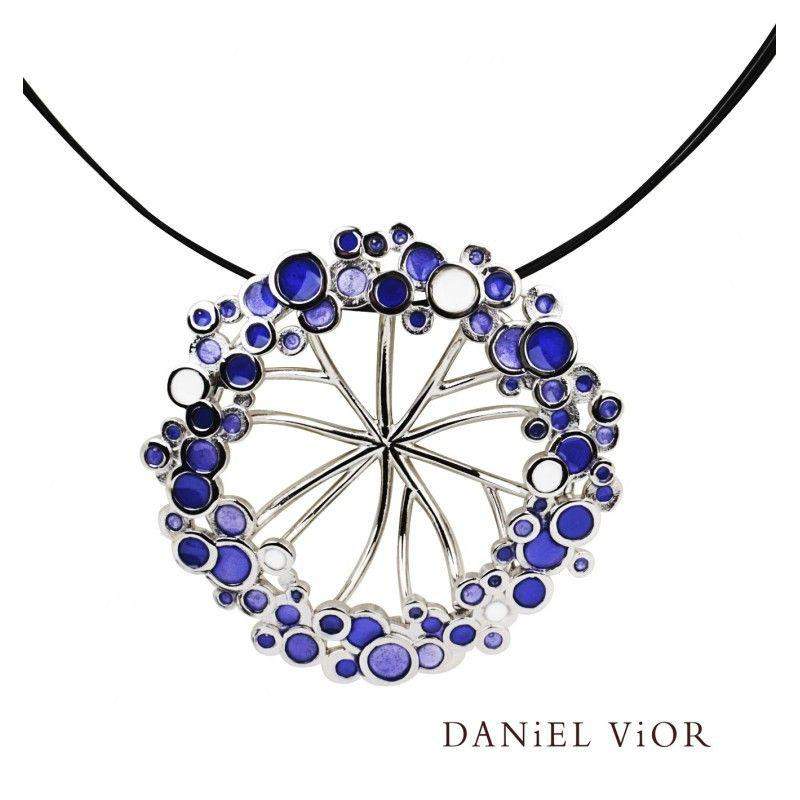 Daniel Vior Umbela Blue Enamel Necklace - 766411-Ogham Jewellery