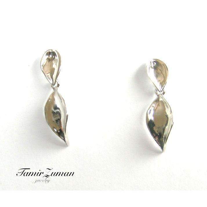 Designer Silver Drop Earrings E5196-1-Ogham Jewellery