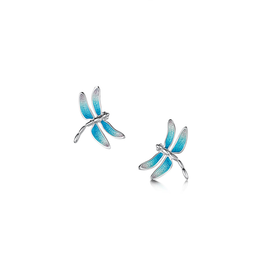 Dragonfly Sterling Silver and Enamel Earrings - EE0240