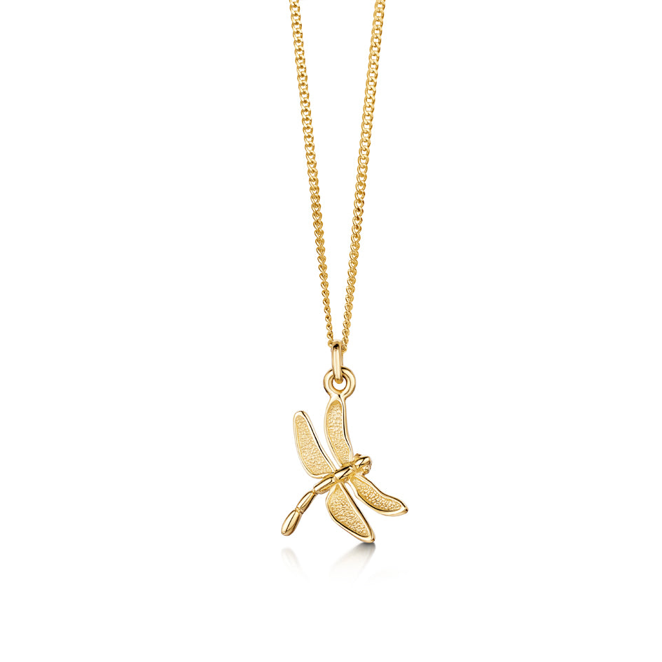 Dragonfly 9ct Yellow Gold Pendant - P240