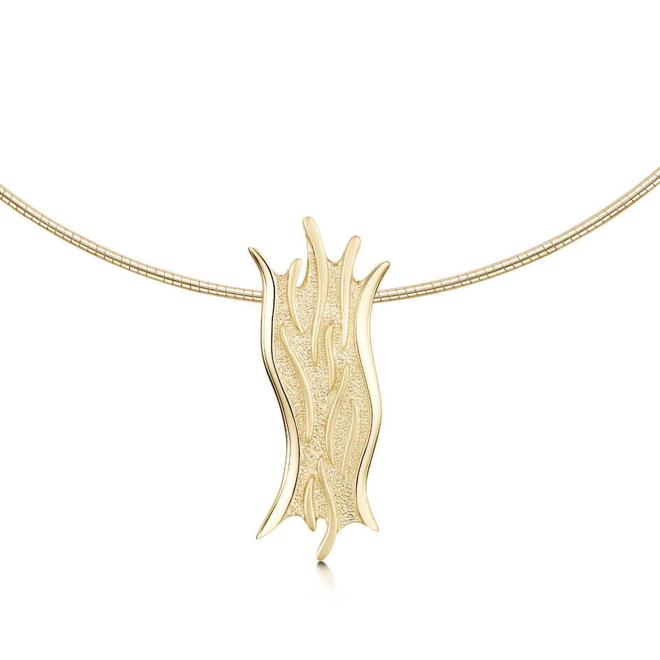 Sea Motion 9ct Yellow Gold Necklet - N220