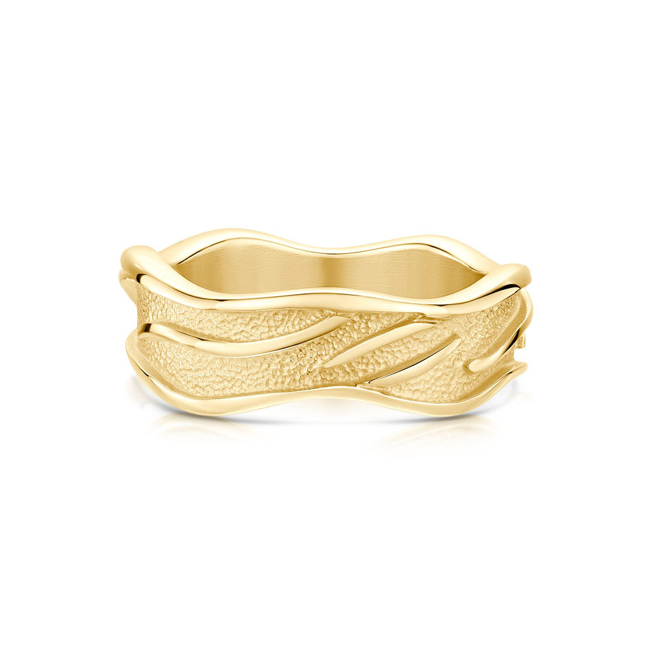 Sea Motion 9ct Yellow Gold Ring - R220