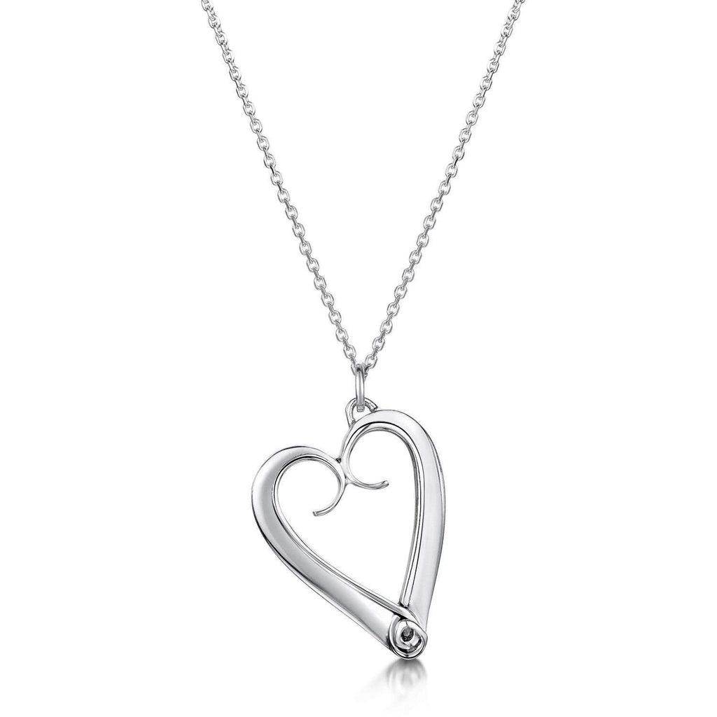 Glenna Sterling Silver Eternal Heart Pendant-Ogham Jewellery