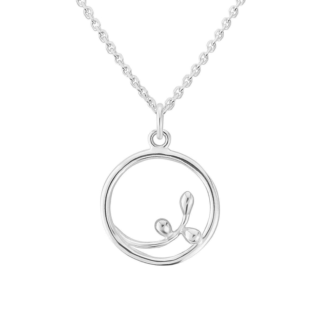 Glenna Sterling Silver Willow Pendant-Ogham Jewellery