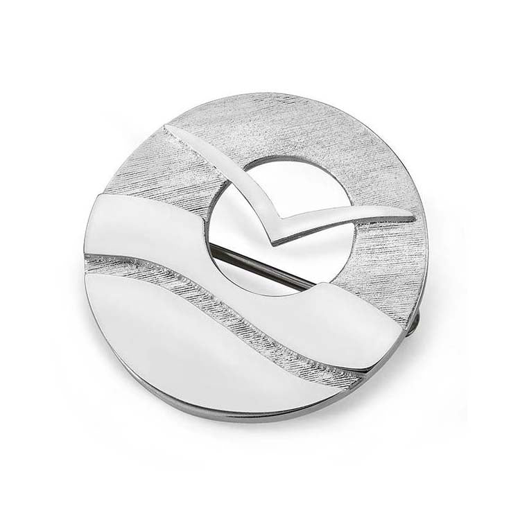 Glide Sterling Silver or Sterling Silver with 9ct Yellow Gold Brooch - 11119