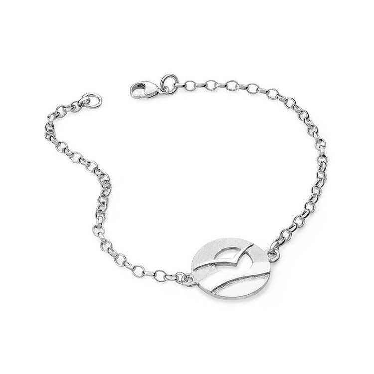 Glide Sterling Silver or Sterling Silver with 9ct Yellow Gold Bracelet - 19119_1