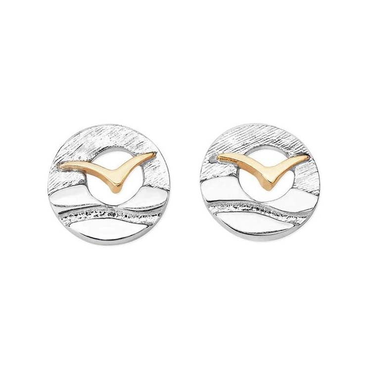 Glide Stud Earrings .9 cm dia.- 14119