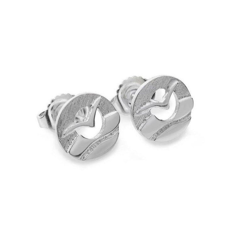 Glide Stud Earrings .9 cm dia.- 14119