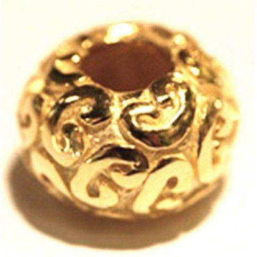 Gold Swirl Bead-Ogham Jewellery