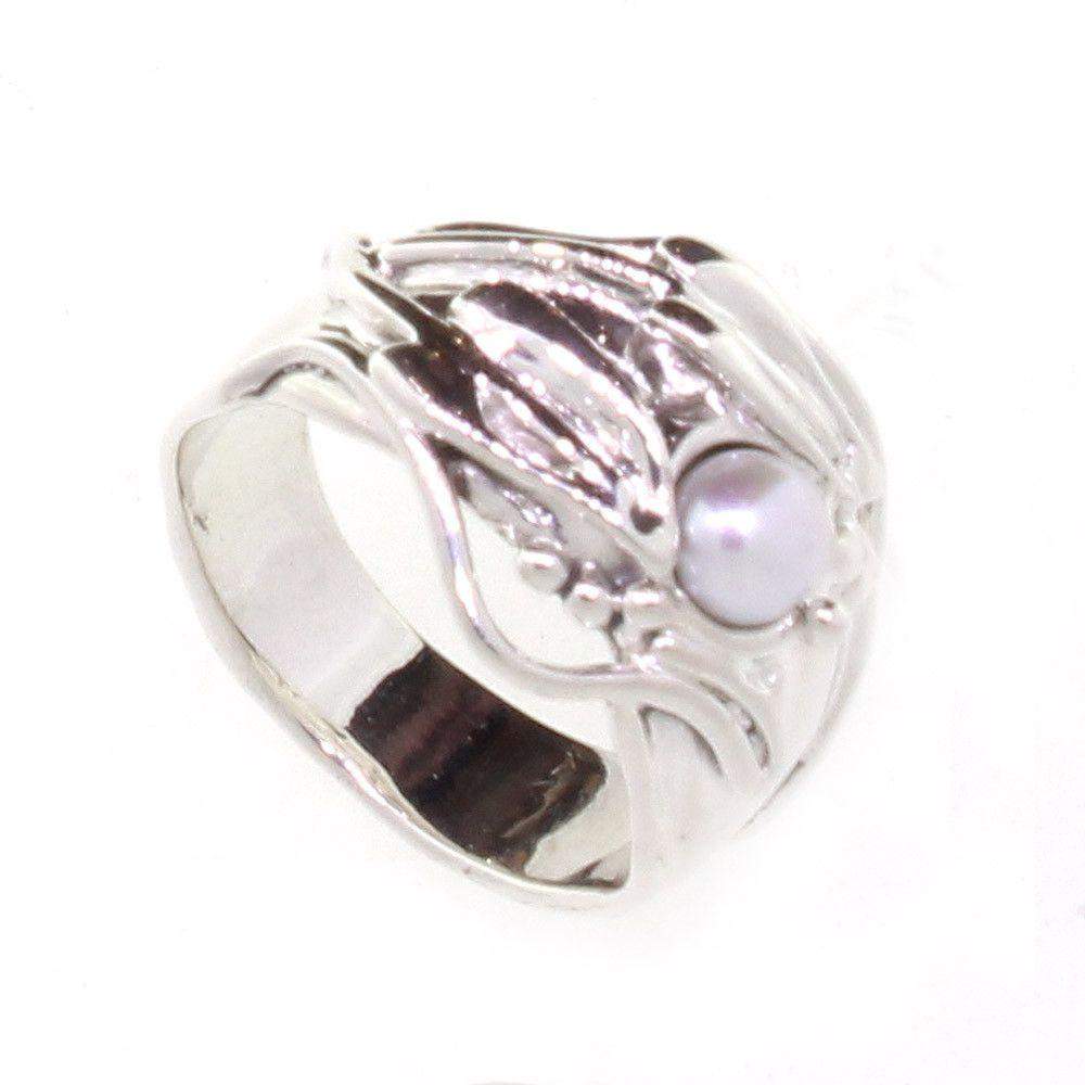 Hagit Gorali Sterling Silver And Pearl Ring -2705-Ogham Jewellery
