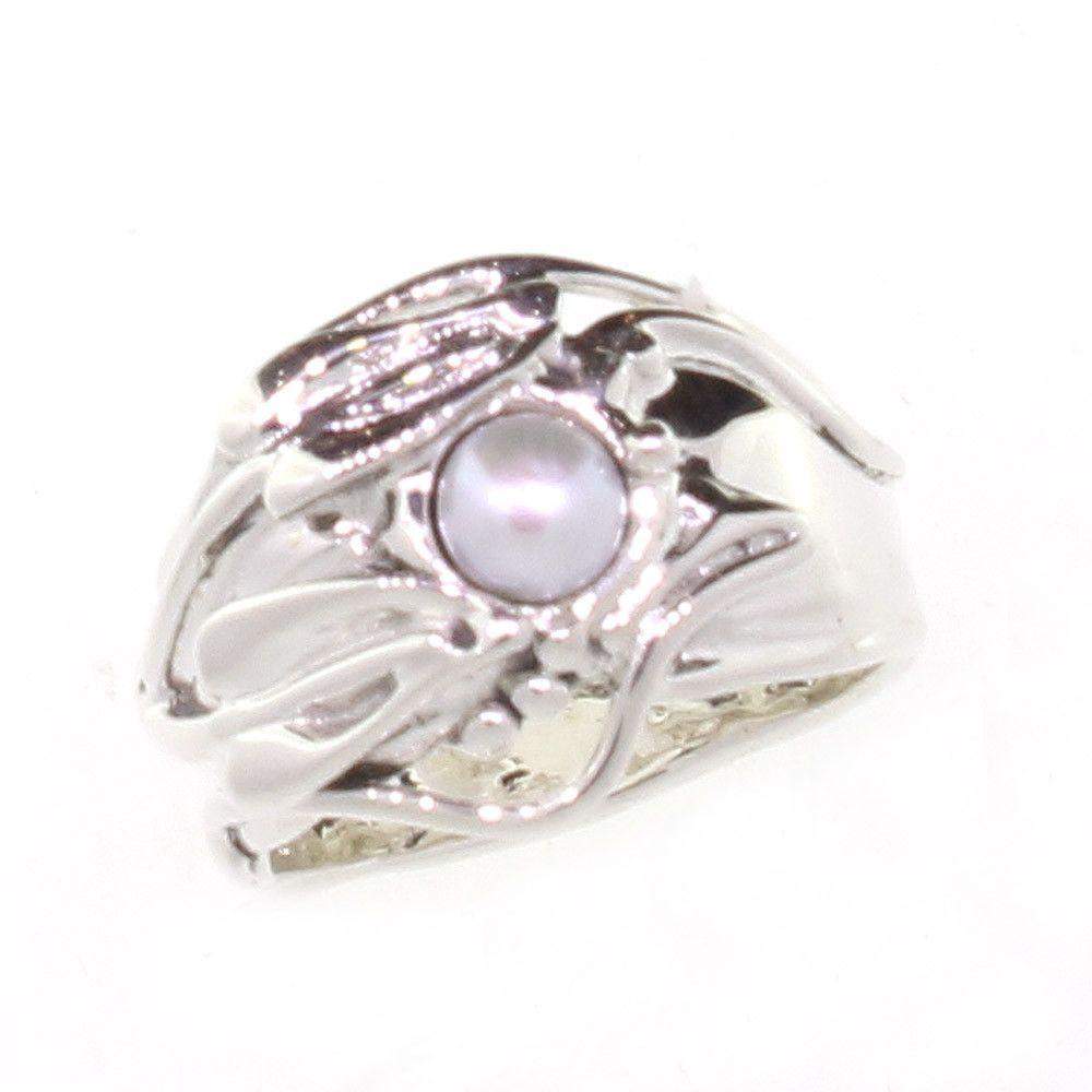 Hagit Gorali Sterling Silver And Pearl Ring -2705-Ogham Jewellery