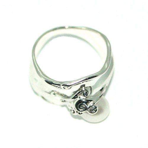 Hagit Gorali Sterling Silver And Pearl Ring -G114-Ogham Jewellery