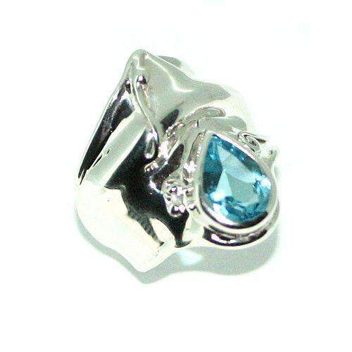 Hagit Gorali Sterling Silver And Topaz Ring-HD162-Ogham Jewellery
