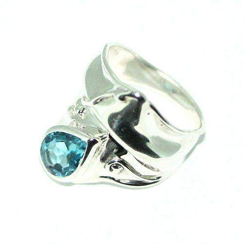 Hagit Gorali Sterling Silver And Topaz Ring-HD162-Ogham Jewellery
