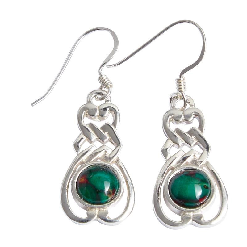 Heather Celtic Silver Earrings - S33-Ogham Jewellery