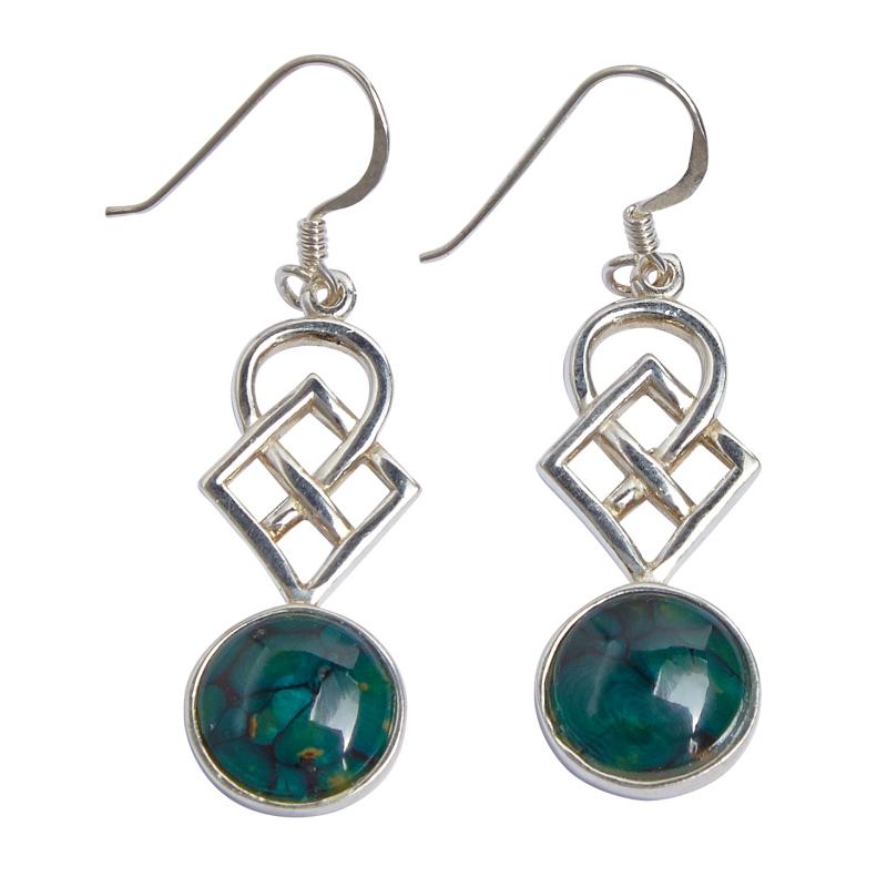 Heather Celtic Silver Earrings - SE30-Ogham Jewellery