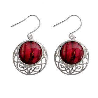 Heather Cormag Celtic Drop Earrings - HE88-Ogham Jewellery