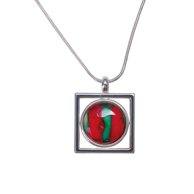 Heather Open Square Pendant - HP20-Ogham Jewellery